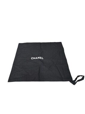 Chanel Black Dust Bag 16X13 Drawstring Closure Large Authentic Gift Storage